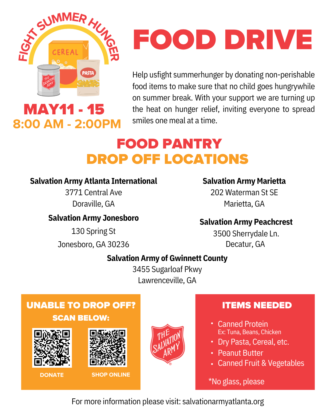 FIGHT SUMMER HUNGER - FOOD DRIVE
